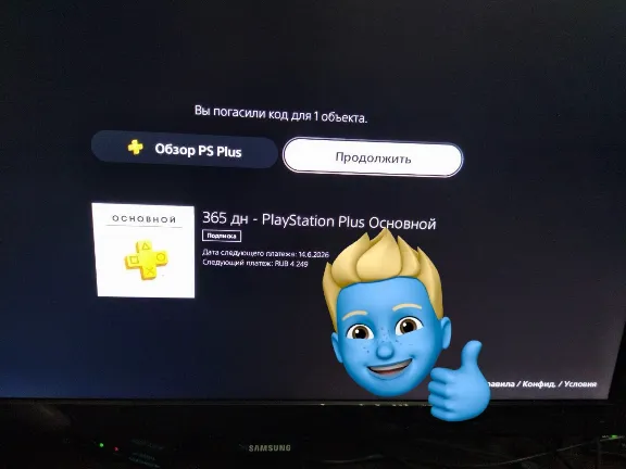 Подписка PlayStation Plus Россия 365 дней | PS RUS
