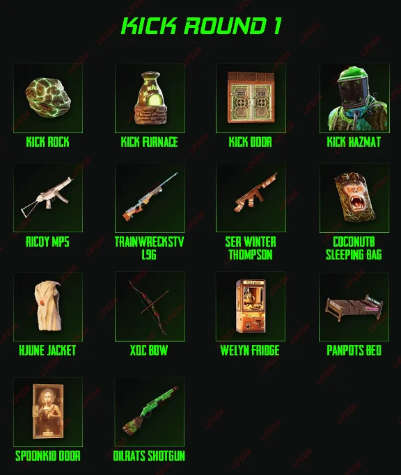 РАСТ ПРЕДМЕТЫ【КИК ДРОПЫ】Раунд 1 | 14 СКИНОВ + ПОДАРОК