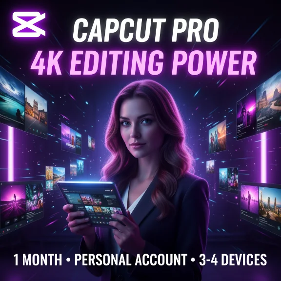 CapCut Pro 1-3 Месяца | 4K Экспорт + Не ограничено ⚡