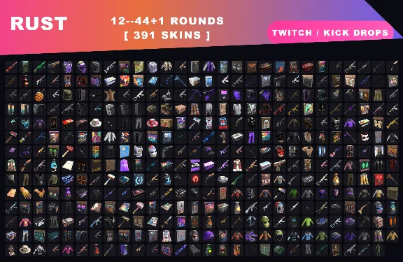 РАСТ СТИМ【ТВИЧ КИК ДРОПЫ ПРЕДМЕТЫ】9000+ЧАСОВ ✦ 391 СКИН