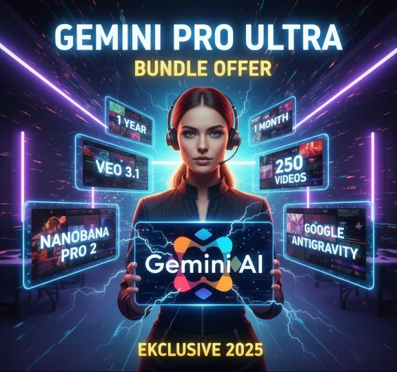 Gemini Pro Год +Ultra Veo 3.1|Nanobana Pro 2|Antigraviy