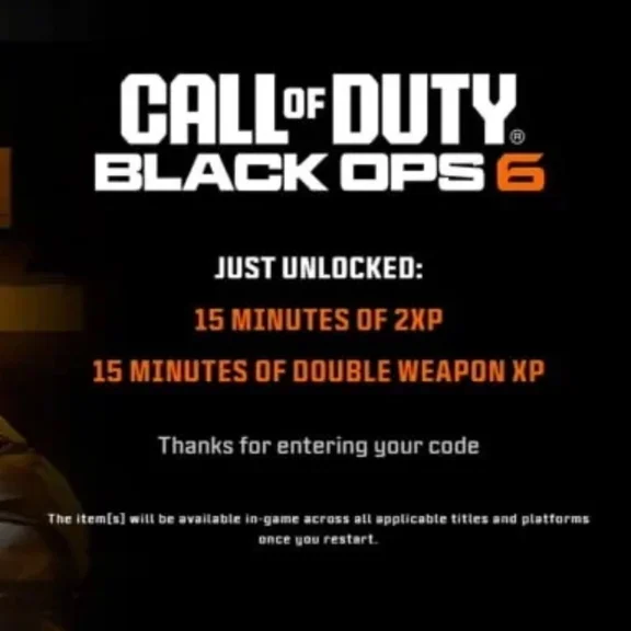 15 MIN 2XP + 15 MIN WEAPON XP COD BLACK OPS 7/6 GLOBAL