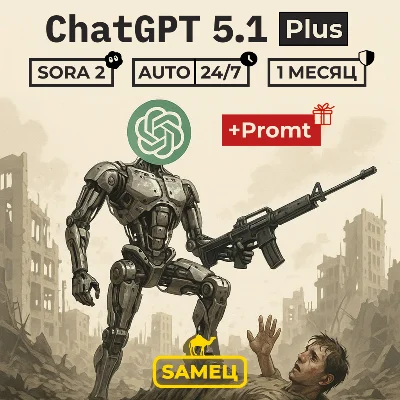 24/7 | ChatGPT 5.1 PLUS | SORA 2 + ПРОМТ ДЛЯ GPT