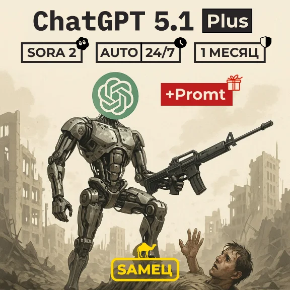 24/7 | ChatGPT 5.1 PLUS | SORA 2 + ПРОМТ ДЛЯ GPT