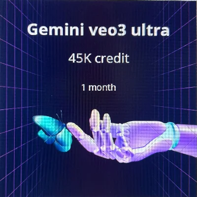 Gemini veo3 ultra 45K кредит 1 месяц Частный счет