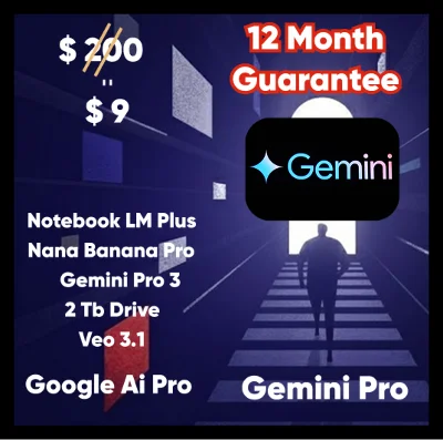 Gemini Pro 6 месяцев полной гарантии на ваш Gmail 2tb