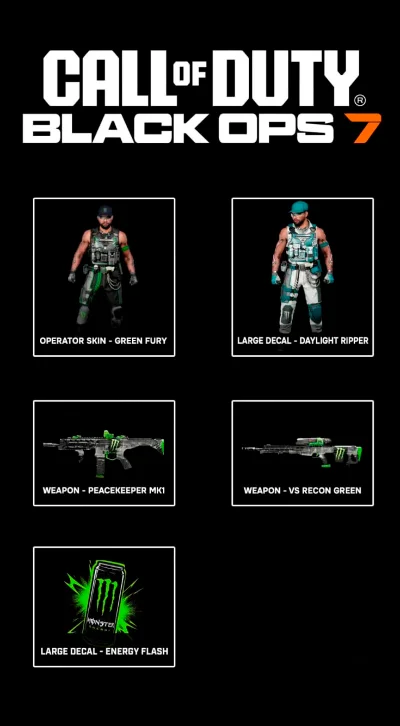 🚀НАБОР MONSTER ENERGY /  CoD BLACKOPS 7