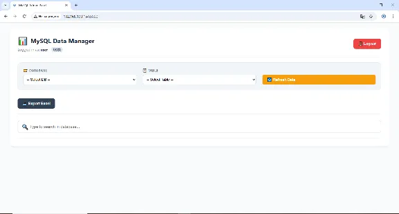 Веб-менеджер MySQL