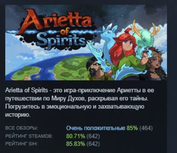 Arietta of Spirits АВТОДОСТАВКА STEAM GLOBAL МГНОВЕННО ЛИЦЕНЗИЯ