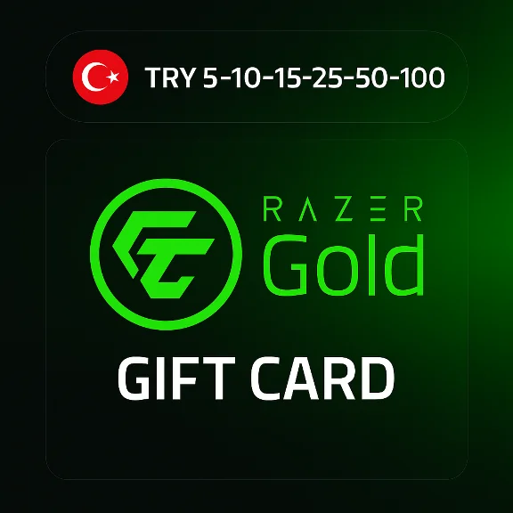 Карта Razer Gold 5–10-15-25-50-100 TRY Турция