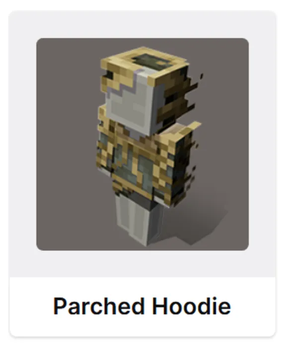 MINECRAFT【Parched Hoodie】TWITCH✦SKIN✦JAVA & BEDROCK