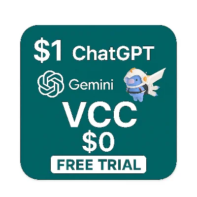 Виртуальная карта 1$ ЧатGPT, Discord Nitro
