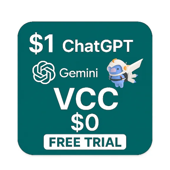 Виртуальная карта 1$ ЧатGPT, Discord Nitro