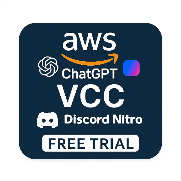 Виртуальная карта 1$ на  AWS ,ЧатGPT, Discord Nitro
