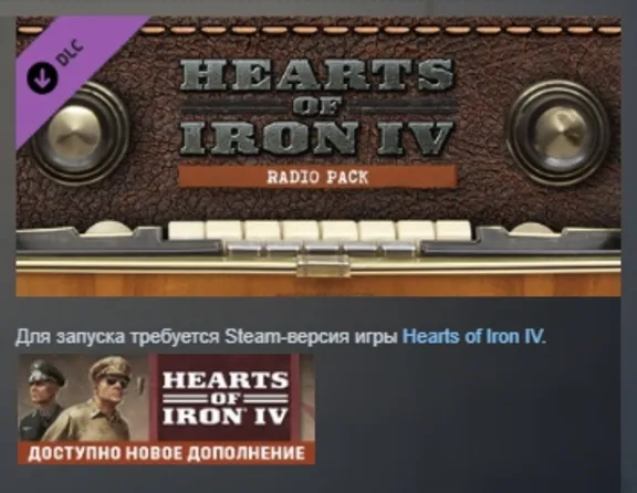 Music - Hearts of Iron IV: Radio Pack DLC STEAM GIFT RU