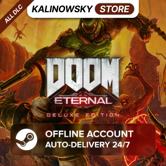 ⭐DOOM ETERNAL DELUXE + ALL DLC · AUTO 24/7