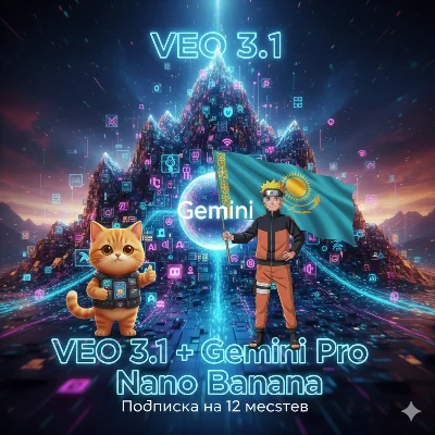 🤖 Gemini AI Pro • ⏳ 12 мес • ☁️ 2 ТБ • 🎬 VEO 3