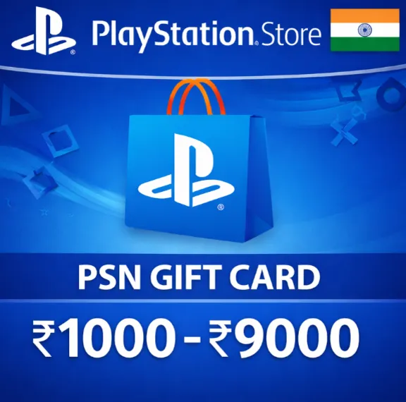 ⬛PLAYSTATION PSN CARD 1000-9000 INR🔑INDIA
