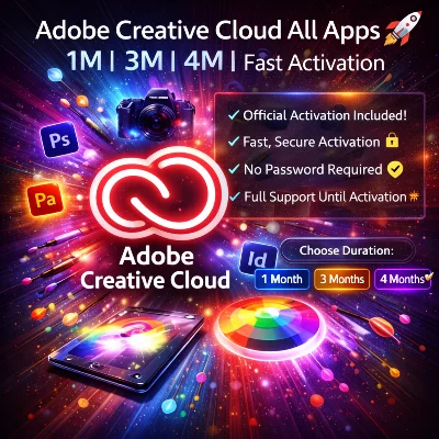 Adobe Creative Cloud All Apps 1M/3M/4M Частный аккаунт