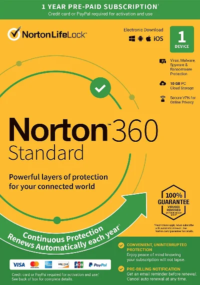 Norton 360 Standard 1 devices / 90 дней (Global)