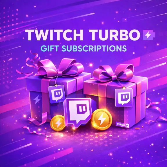 TWITCH TURBO GIFT SUBSCRIPTION 1 MONTH TO YOUR ACCOUNT