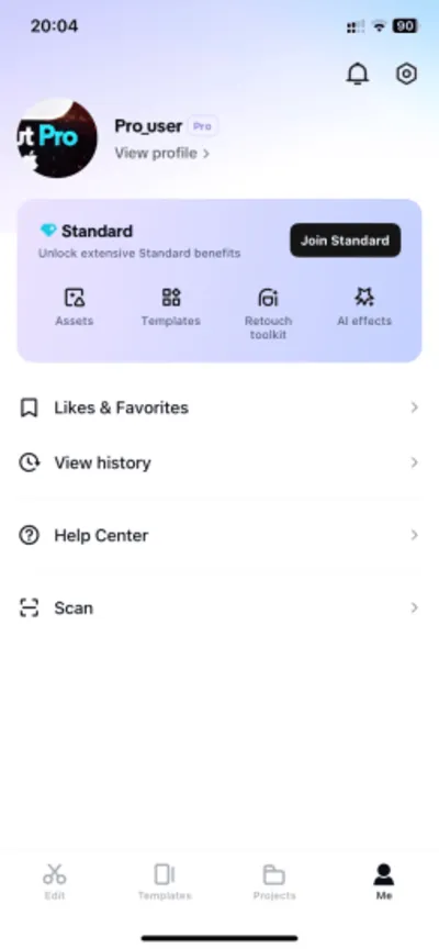 Мгновенная => подписка на CapCut Pro на 1 месяц