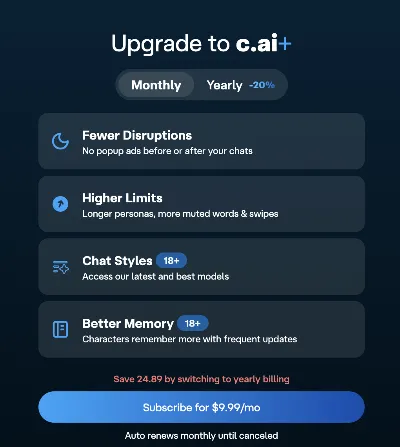 Character.ai+ PLUS 1 Месяц Приватный Аккаунт