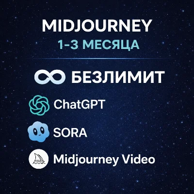 🔮MIDJOURNEY V7 БЕЗЛИМИТ🔥ПОДПИСКА⚙️+🎁ПОДАРОК