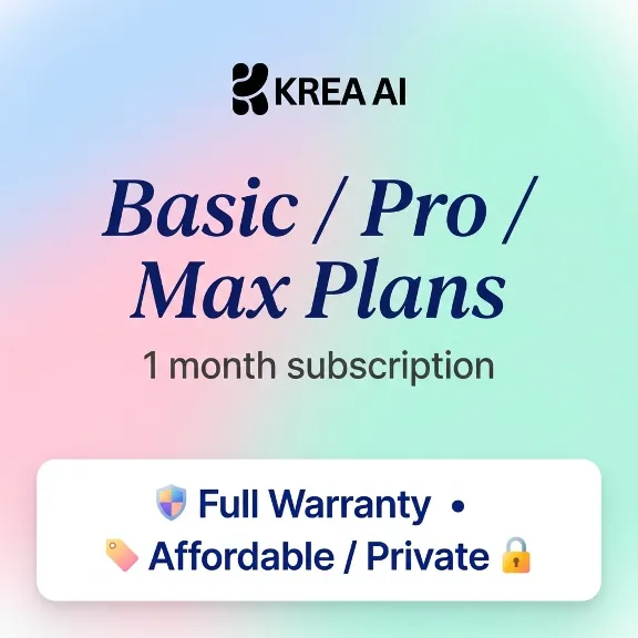 Krea AI Basic/Pro/Max Аккаунт 1 Месяц