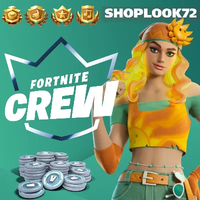 🟢FORTNITE CREW 1 МЕСЯЦ🎁 БОЕВОЙ ПРОПУСК+1000VB🟢