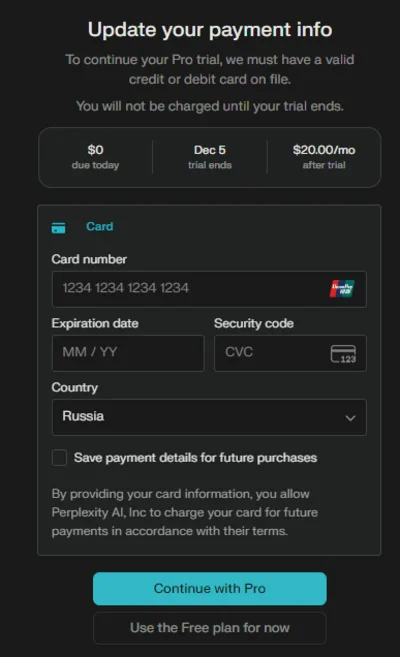 24/7 Сервис | Привязка карты | Perplexity Pro Trial