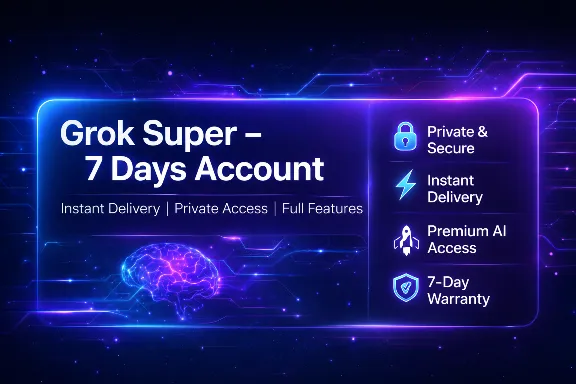 Grok AI SuperGrok — Премиум доступ на 7 дней