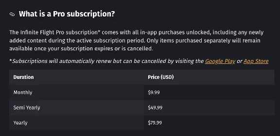 Infinite Flight Pro Подписка 1-12 Мес Аккаунт