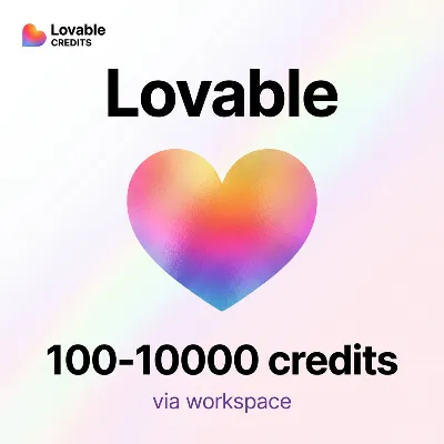 Lovable 100-10000 credits via workspace