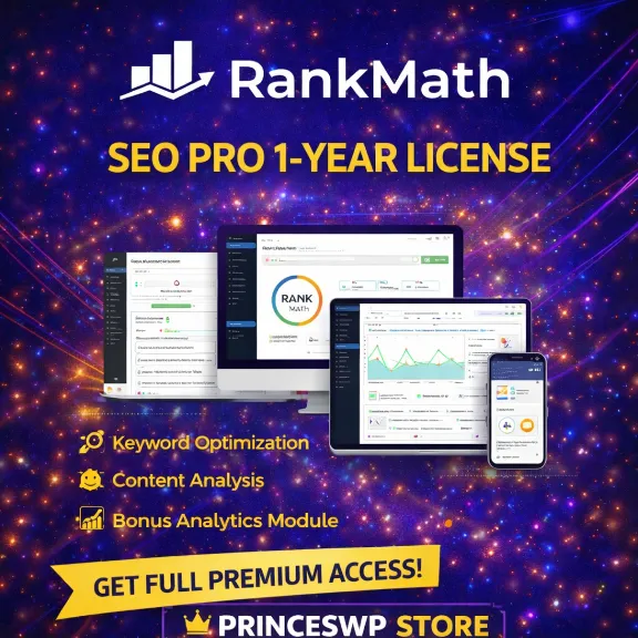 ⭐Rank Math 1 год Оригинальная лицензия на плагин ✅
