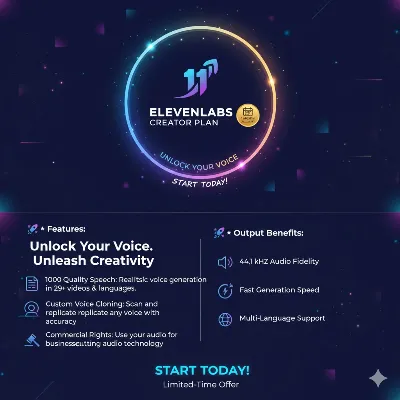 План ElevenLabs Creator на 1 месяц (глобальный)