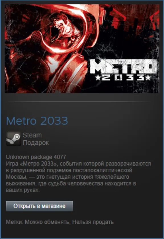 Metro 2033 All Languages (Steam Gift Region Free / GLOBAL/ROW/RU/CIS)