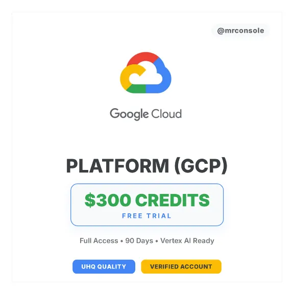 Аккаунт Google Cloud Platform (GCP) с 300$ кредитов Free Trial Ultra High Quality