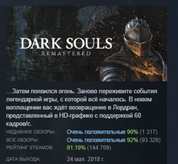 DARK SOULS: REMASTERED АВТОДОСТАВКА STEAM РОССИЯ