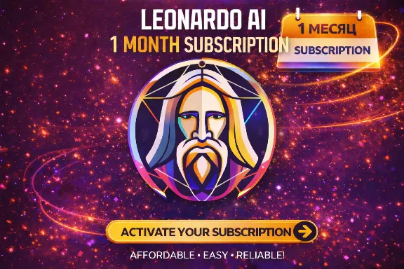 Leonardo Ai 1 Month Account