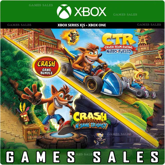 ✅❤️CRASH BANDICOOT™ BUNDLE - N. SANE TRILOGY + CTR NITRO-FUELED❤️XBOX ONE|XS🔑KEY