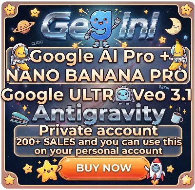 Gemini Google AI Ultra/Pro VEO 3.1 45000 Credits,+ Antigravity  | Full Warranty