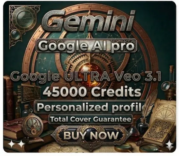 Gemini Google AI Ultra/Pro VEO 3.1 45000 Credits,+ Antigravity  | Full Warranty