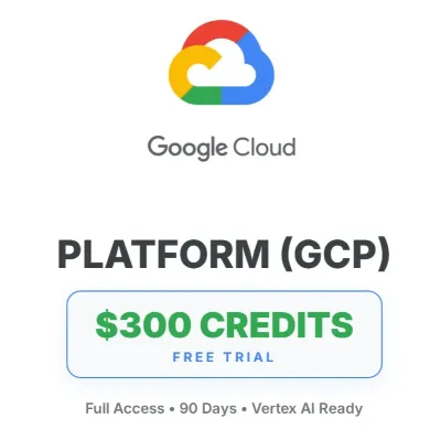Платформа Google Cloud (GCP) — бесплатный пробный аккаунт за 300 долларов.