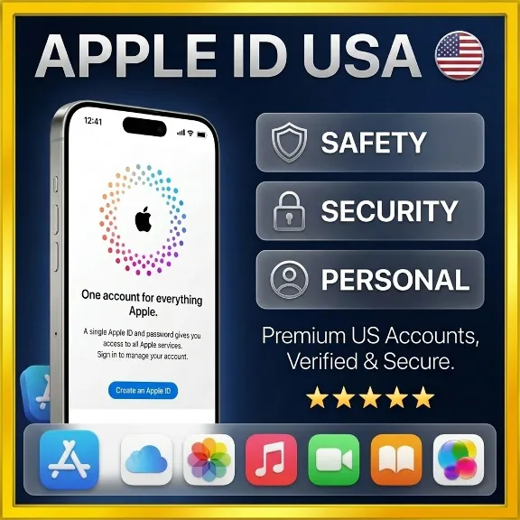 🟢 VIP APPLE ID AMERICAN (USA) FOREVER