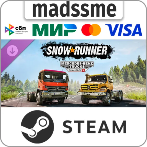 SnowRunner - Mercedes-Benz Trucks Dual Pack 1 * RU/KZ/СНГ/TR/AR * DLC * STEAM 🚀 АВТО