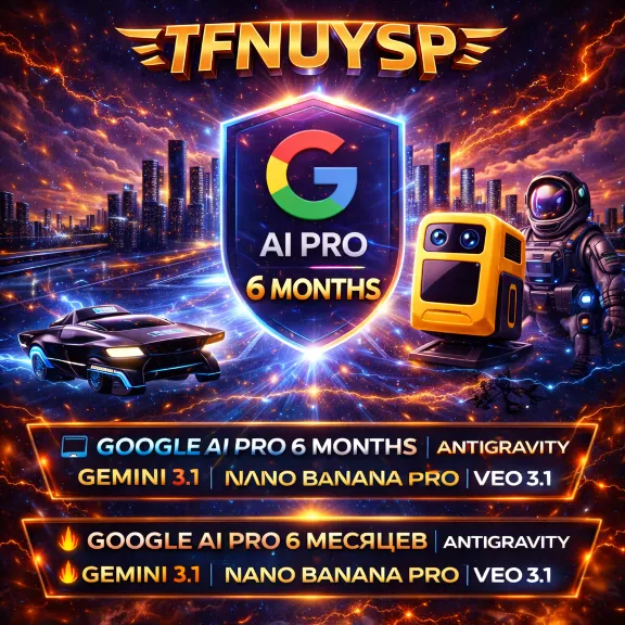 🔥 ОФИЦИАЛЬНЫЙ Google AI Pro 6М | Gemini 3.1 Antigravity Nano Banana Veo 3.1 Мгновенн