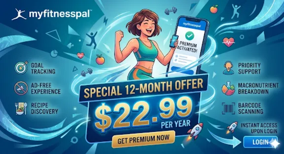 MyFitnessPal Premium | Подписка на 12 месяцев (Весь мир) 🥗 на ваш счет