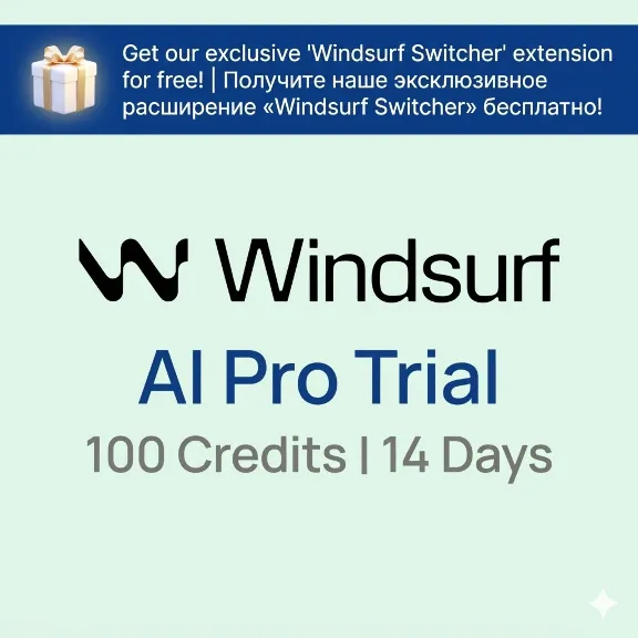 Windsurf AI 14 Days + Account Switcher Plugin