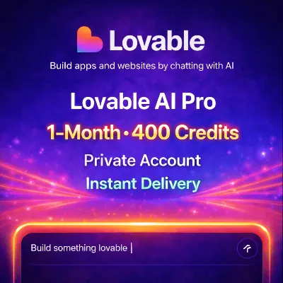 Lovable AI Pro – 400 Credits | 1-Month | Private Account | Auto Delivery